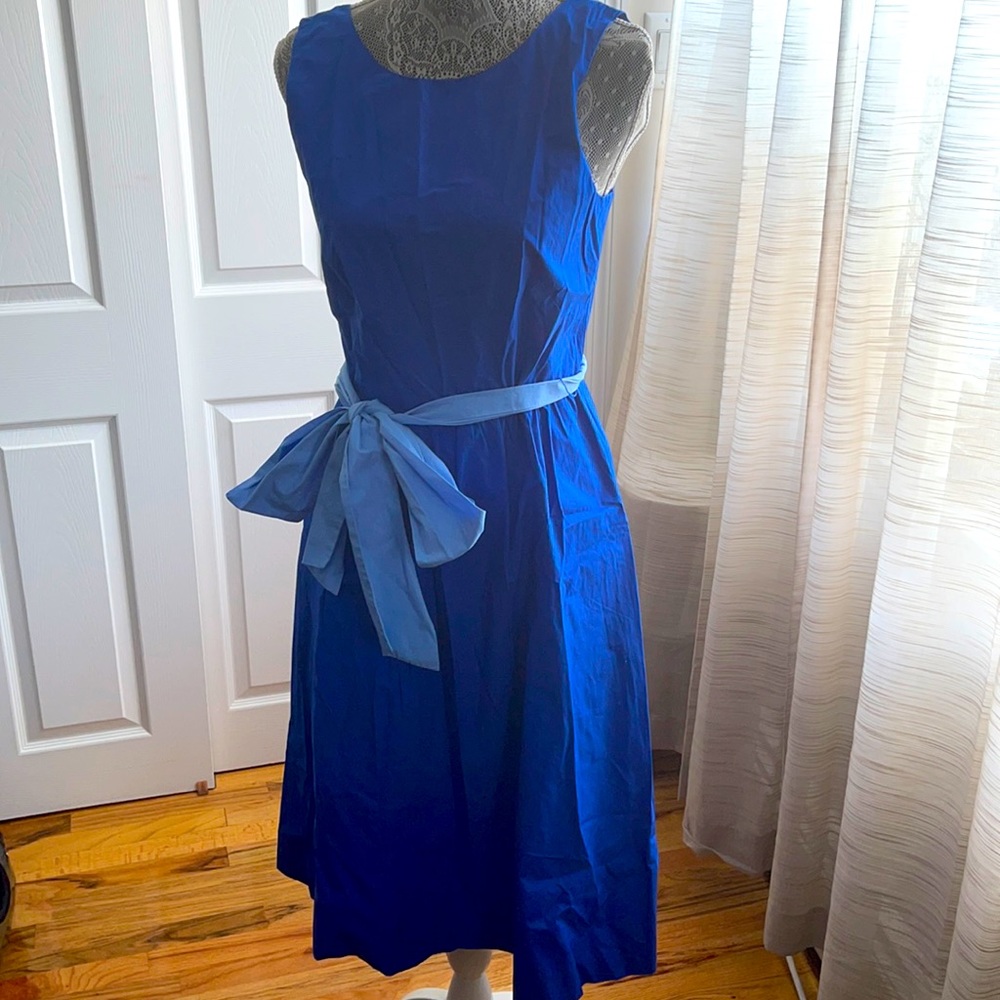 Royal blue vintage retro style dress